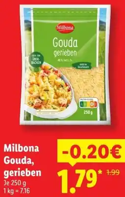 Lidl Milbona Gouda, gerieben Angebot