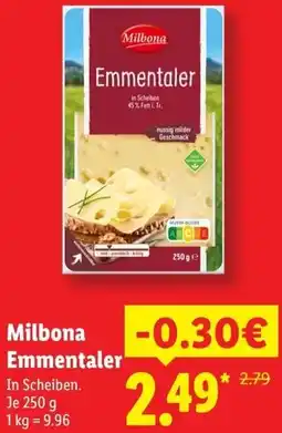 Lidl Milbona Emmentaler Angebot
