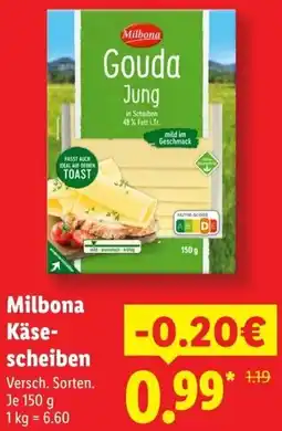 Lidl Milbona Käsescheiben Angebot