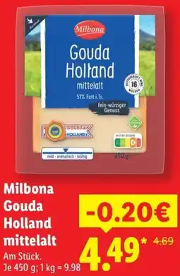 Lidl Milbona Gouda Holland mittelalt Angebot