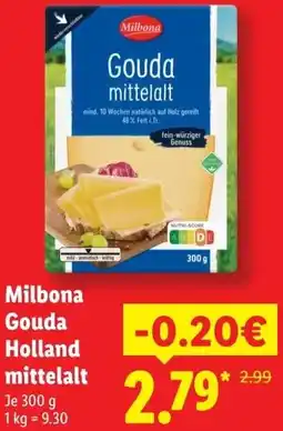 Lidl Milbona Gouda Holland mittelalt Angebot