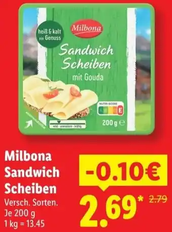 Lidl Milbona Sandwich Scheiben Angebot