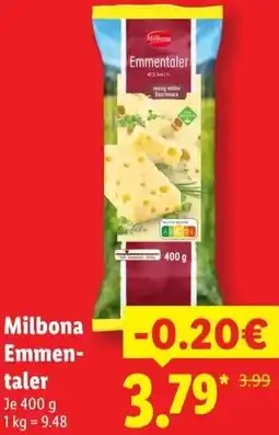 Lidl Milbona Emmentaler Angebot
