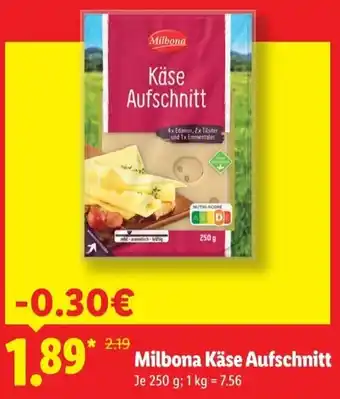 Lidl Milbona Käse Aufschnitt Angebot