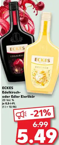 Kaufland ECKES Edelkirsch- oder Edler Eierlikör Angebot