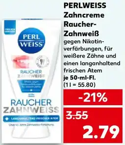 Kaufland PERLWEISS Zahncreme Raucher Zahnweiß Angebot