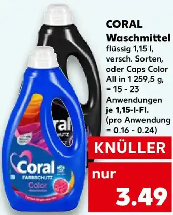 Kaufland CORAL Waschmittel Angebot