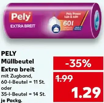 Kaufland PELY Müllbeutel Extra breit Angebot