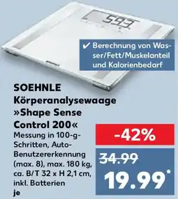 Kaufland SOEHNLE Körperanalysewaage Shape Sense Control 200 Angebot