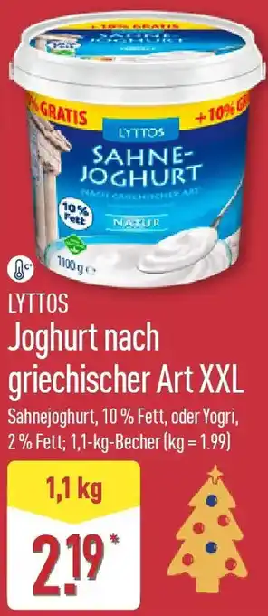 Aldi Nord LYTTOS Joghurt nach griechischer Art XXL Angebot