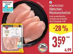 Aldi Nord MEINE METZGEREI Hähnchen Minutenschnitzel Angebot