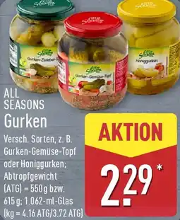 Aldi Nord ALL SEASONS Gurken Angebot