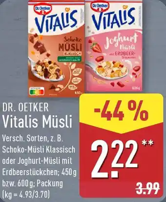 Aldi Nord DR. OETKER Vitalis Müsli Angebot