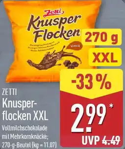 Aldi Nord ZETTI Knusperflocken XXL Angebot