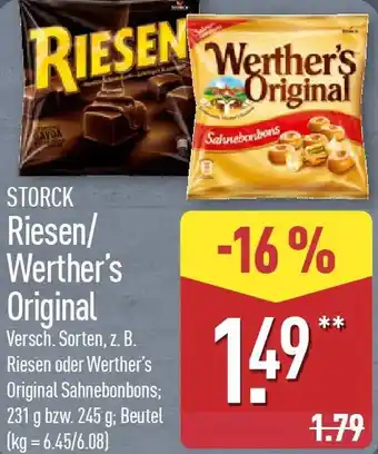 Aldi Nord STORCK Riesen/ Werther's Original Angebot