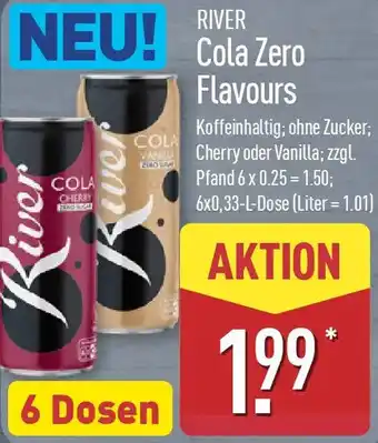 Aldi Nord RIVER Cola Zero Flavours Angebot