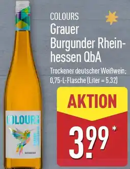 Aldi Nord COLOURS Grauer Burgunder Rheinhessen QbA Angebot
