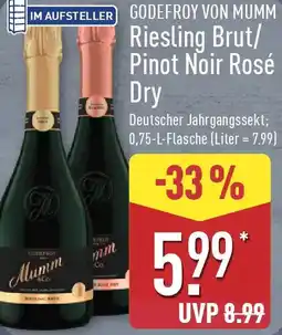Aldi Nord GODEFROY VON MUMM Riesling Brut/ Pinot Noir Rosé Dry Angebot