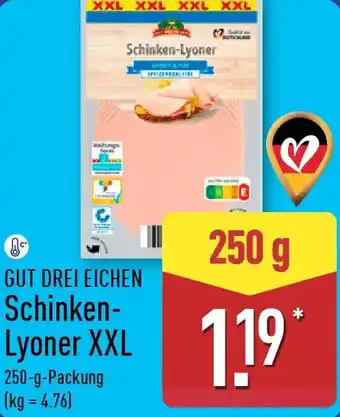 Aldi Nord GUT DREI EICHEN Schinken Lyoner XXL Angebot