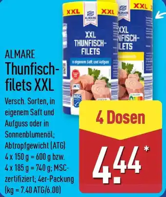 Aldi Nord ALMARE Thunfischfilets XXL Angebot
