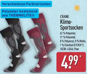 Aldi Nord CRANE Klima Sportsocken Angebot