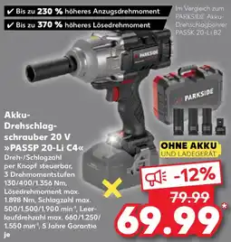 Kaufland PARKSIDE Akku Drehschlagschrauber 20 V ,,PASSP 20-Li C4" Angebot