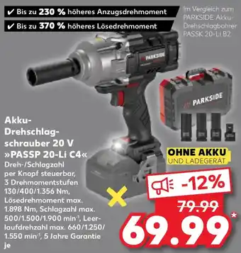 Kaufland PARKSIDE Akku Drehschlagschrauber 20 V ,,PASSP 20-Li C4" Angebot