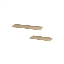 Netto Marken-Discount holz4home Wandregal-Set I 70cm & 40cm Eiche Massiv I 2-teilig mit Baumkante Natur Angebot