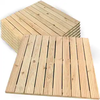 Netto Marken-Discount holz4home Holzfliese aus Kiefernholz 95 x 95 cm Angebot