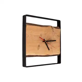 Netto Marken-Discount holz4home Quadratische Wanduhr aus Eiche ohne Nuten Angebot