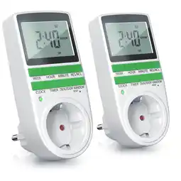 Netto Marken-Discount BEARWARE 2x Zeitschaltuhr, digital, programmierbar, LCD Display, Steckdosen Timer, max. 3680W Angebot