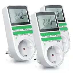 Netto Marken-Discount BEARWARE 3x Zeitschaltuhr, digital, programmierbar, LCD Display, Steckdosen Timer, max. 3680W Angebot