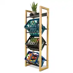 Netto Marken-Discount holz4home Getränkekistenregal Bambus 4 Kisten - hoch Angebot