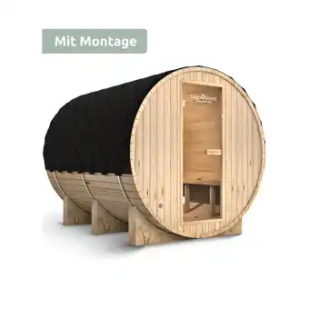 Netto Marken-Discount holz4home Fasssauna XL Pini wood Outdoor Sauna inkl. Ofen (mit Montage) Angebot