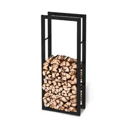Netto Marken-Discount holz4home Kaminholzregal aus Metall Schwarz 60x25x150cm Angebot