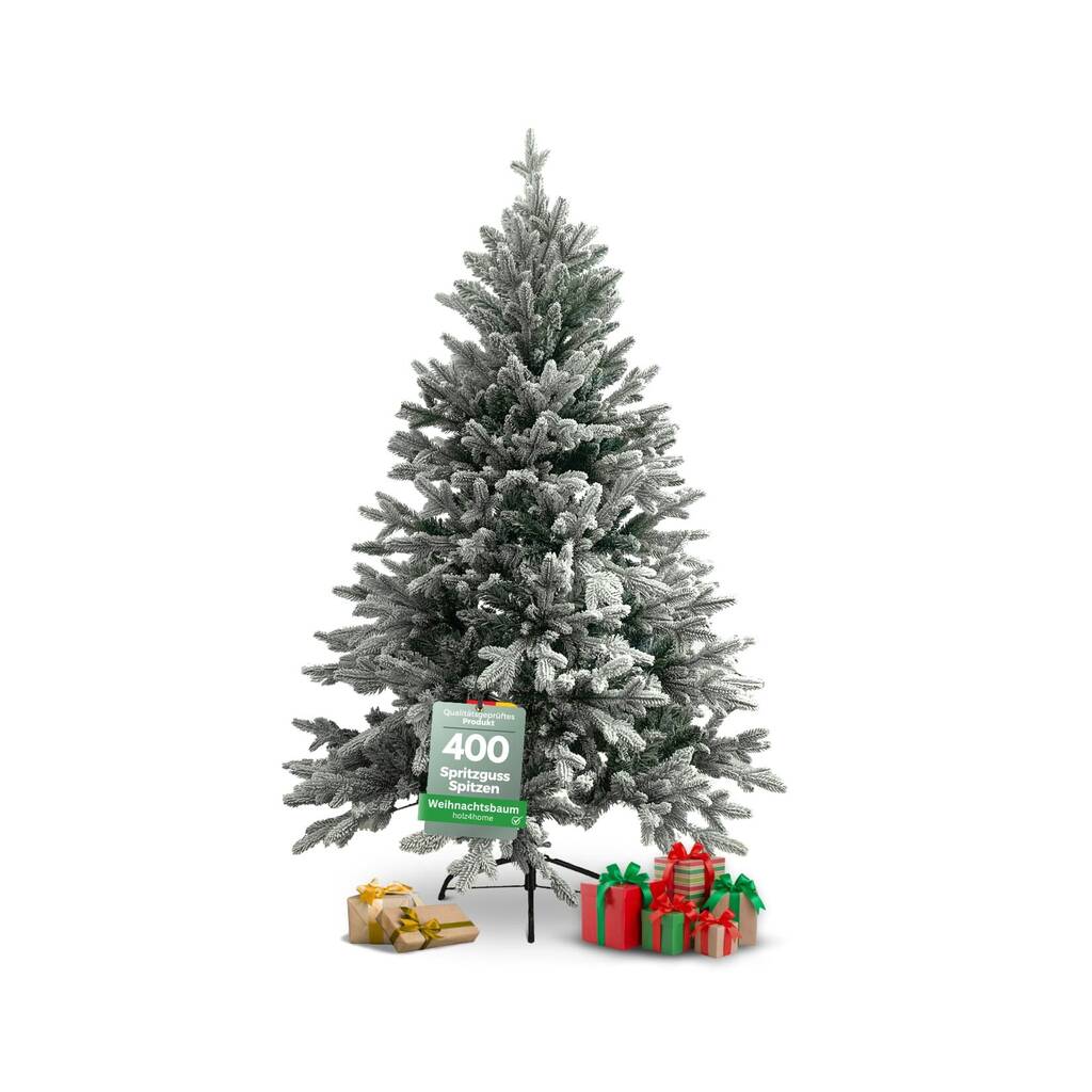 holz4home Knstlicher Weihnachtsbaum 160 cm mit Schnee inkl. Lichterkette  160 cm mit Schnee Angebot bei Netto Marken-Discount