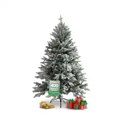 Netto Marken-Discount holz4home Künstlicher Weihnachtsbaum 160 cm mit Schnee inkl. Lichterkette 160 cm mit Schnee Angebot