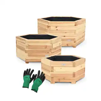 Netto Marken-Discount holz4home 3er Set Outdoor Pflanzenkübel Sparset (S / M / XL) Angebot