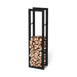 Netto Marken-Discount holz4home Kaminholzregal aus Metall Schwarz 40x25x150cm Angebot