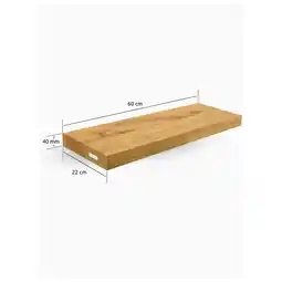Netto Marken-Discount holz4home Schwebendes Wandregal 60cm / ohne Baumkante Angebot