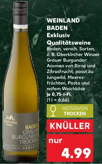 Kaufland WEINLAND BADEN Exklusiv Qualitätsweine Angebot