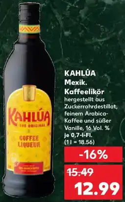 Kaufland KAHLÚA Mexik. Kaffeelikör Angebot