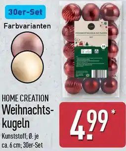 Aldi Nord HOME CREATION Weihnachtskugeln Angebot