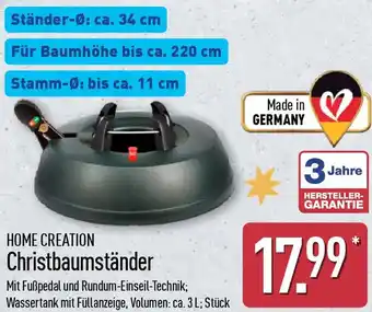 Aldi Nord HOME CREATION Christbaumständer Angebot
