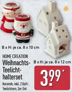 Aldi Nord HOME CREATION Weihnachts Teelichthalterset Angebot