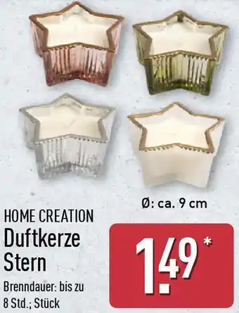 Aldi Nord HOME CREATION Duftkerze Stern Angebot