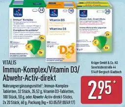 Aldi Nord VITALIS Immun-Komplex/Vitamin D3/ Abwehr-Activ-direkt Angebot