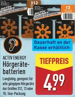 Aldi Nord ACTIV ENERGY Hörgerätebatterien Angebot