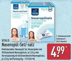 Aldi Nord VITALIS Nasenspül-Set/-salz Angebot