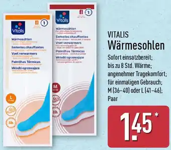 Aldi Nord VITALIS Wärmesohlen Angebot